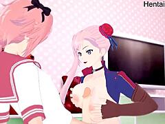 Miyamoto Musashi primește o ejaculare în videoclipul porno Fate Hentai