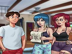 Нецензурисана игра цртаних филмова са зрелом и тинејџерском МИЛФ-ом