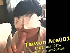 MILF taiwanesa com peitos grandes e bunda grande registra um orgasmo esguichando