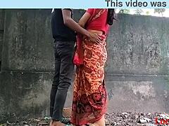 Indian mom's outdoor sex adventure in a rural village