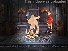 Игровое приключение Джерри Хентай с непослушной священникой и сексуальной монахиней в мультфильме