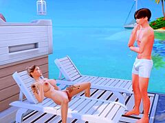 Nuori poikapuoli harrastaa anaaliseksiä äitipuolensa kanssa miehensä tarkkaavaisen katseen alla ja luo simuloidun huijausskenaarion sarjakuvamaisessa animessa