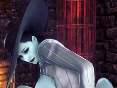 Sensuel Dimitrescu Milf aux seins naturels dans la vidéo Hentai de Resident Evil Village érotique