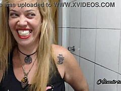 Alemao tatueror's naughty show with golden shower and facial cum