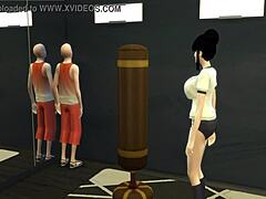 Soția înșelătoare Chichi primește antrenament anal de la Master Roshi în hentai 3D