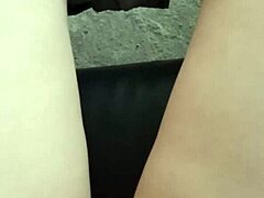 Sensual sex scene with a submissive girl in a cave