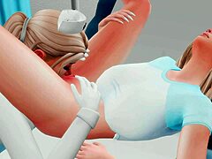 MILF Sims 4 hentai with a horny nurse and his boss's wife in a BDSM threesome