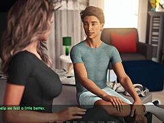 Seducția mamelor vitrege într-un joc hentai 3D