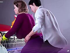 אפוקליפסה 22: אמא חורגת עם חזה גדול מקבלת זיון בתחת בזמן שהיא תקועה במוסך - משחקי הנטאי