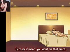 A man enjoys having sex with his girlfriend's mother without any censorship and includes English subtitles for the animated hentai video.