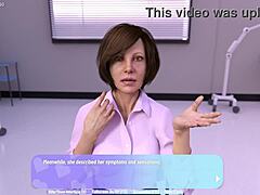 Wanita dewasa berusia 50 tahun merasakan kenikmatan selama pemeriksaan ginekologi - permainan 3D dengan cerita ginekokologis