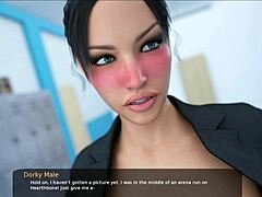 Jogo de videogame maduro e peitos grandes estilo anime em Milfy City Cap 63