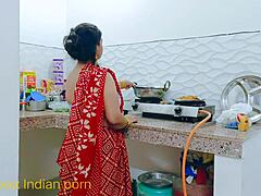 Blue film of step sister and brother's naughty encounter in the kitchen
