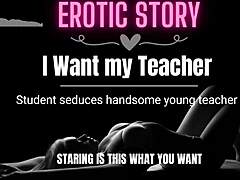 Leraar en student verkennen hun erotische verlangens in audio