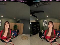 Virtual Reality Poker z brunetką MILF