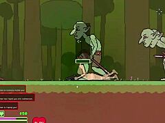 Gameplay game hentai bagian 3: Survivor wanita telanjang bertarung melawan Goblins dan ditiduri dengan keras