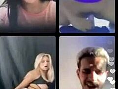 Tre lesbiske tøser hengiver sig til anal leg på webcam