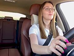 Stepmom gives stepson a blowjob in exchange for driving lessons