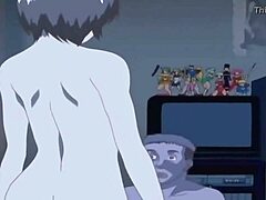 Stiefschwester mit großen Titten wird in unzensiertem Anime vollgesaugt