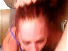 MILF redhead gets threesome in DIY video