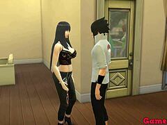 Blowjob i anal: Sasuke zdradza Hinatę z dziewczyną o dużych cyckach